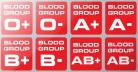 Helmet Blood Type ID Stickers PAIR