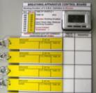 Breathing Apparatus Staging Tally Board - Stage 1 6 User with S-Biner Stainless Clips
